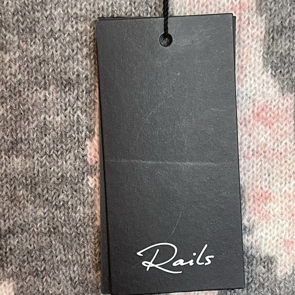 Rails Tie Dye Crewneck  Sweater Long Sleeves Gray/White Women's Size L - Picture 11 of 12